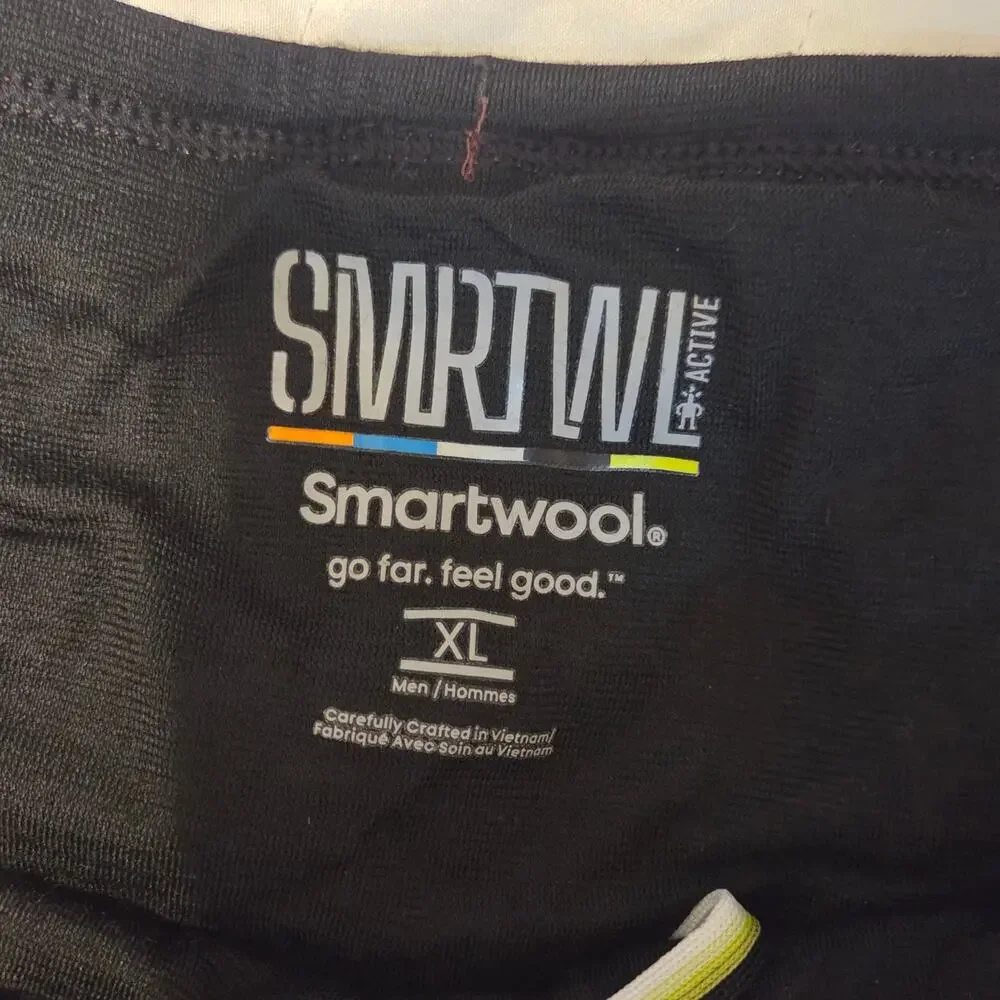 Smart Wool Men Active Training Shorts 8"  sz XL Lined Performance Horizon Print - Picture 2 of 11